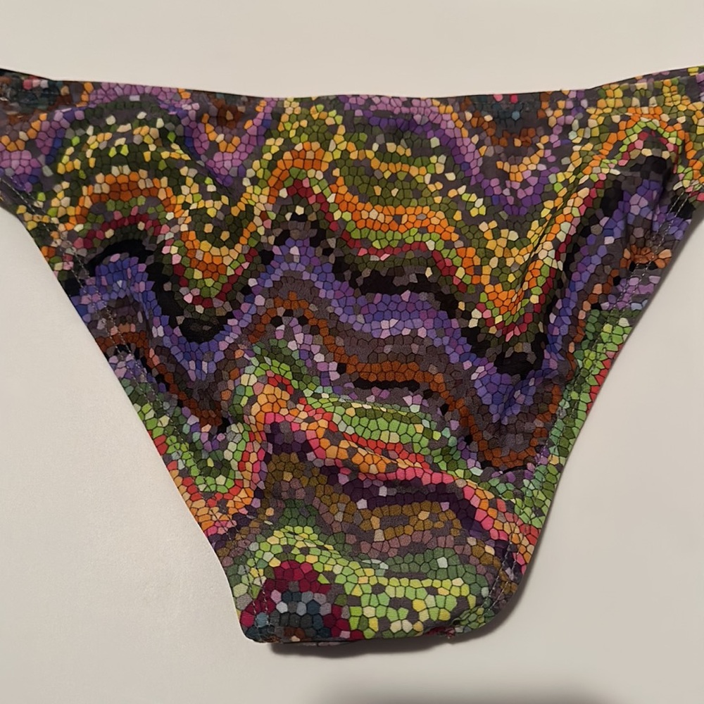 L*Space Bikini Bottom Mosaic Multi Color Print Si… - image 4